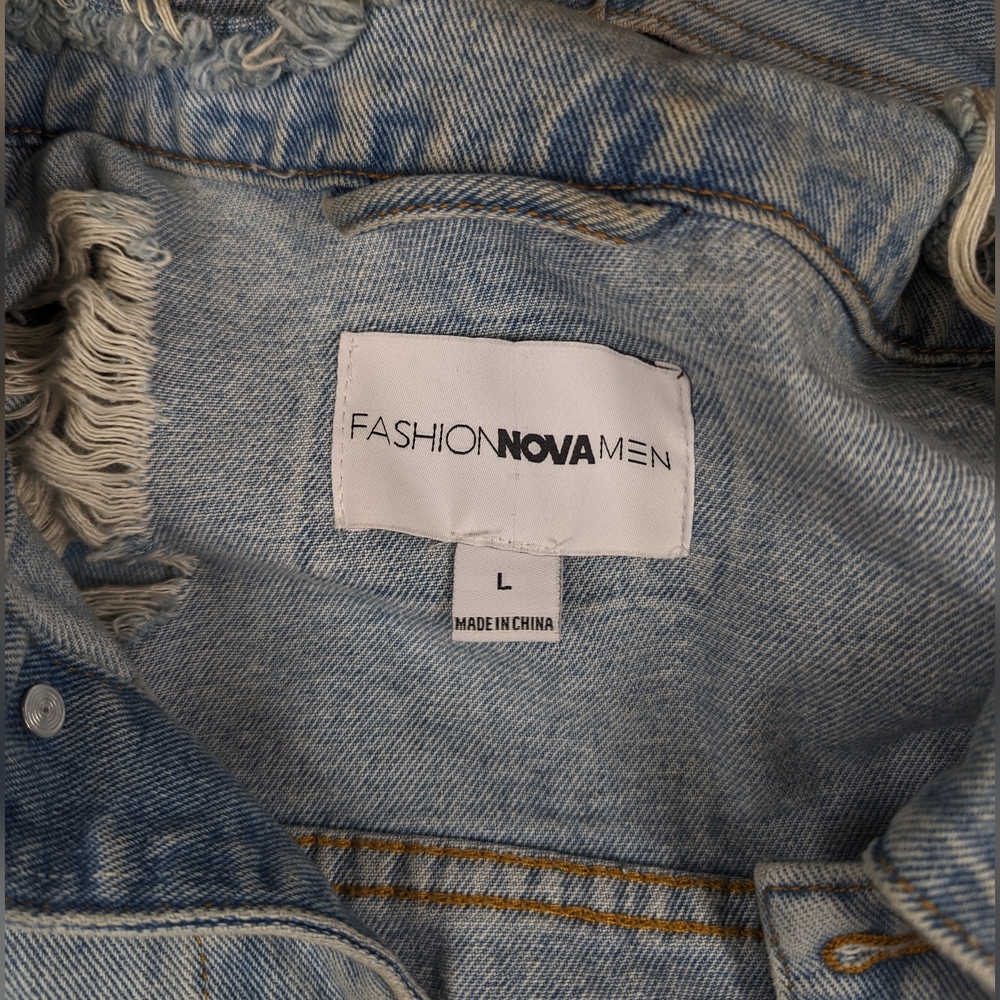 Distressed Denim Jacket - image 4